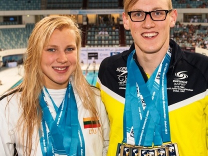 Ruta Meilutyte Lithuania best female performer  with four golds and two silver (L)