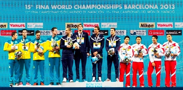 France FRA gold medal, Australia AUS silver medal, Japan JPN, bronze medal