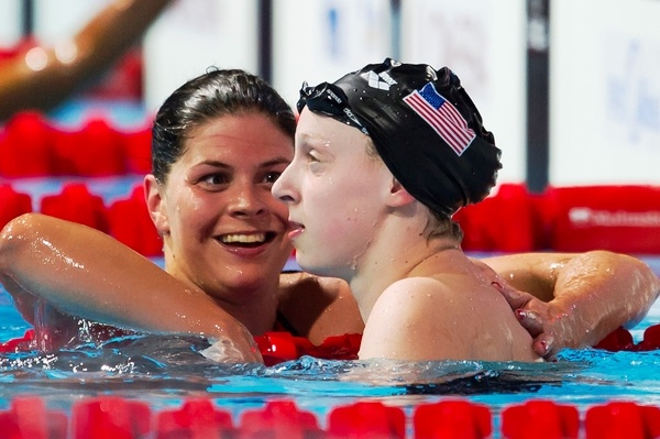 lotte Friis e Katie Ledecky FINA Swimming World Championships Barcelona 2013