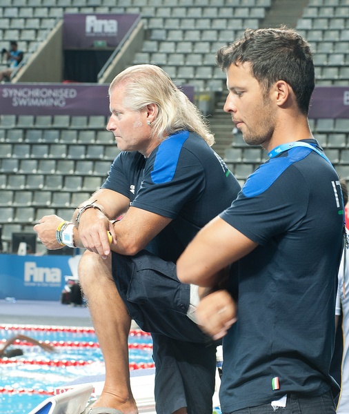 Philippe Lucas e Matteo Giunta, allenatore e preparatore atletico di Federica Pellegrini