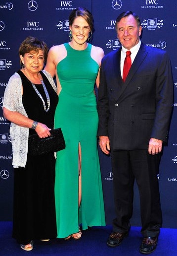 Missy Franklin con i genitori