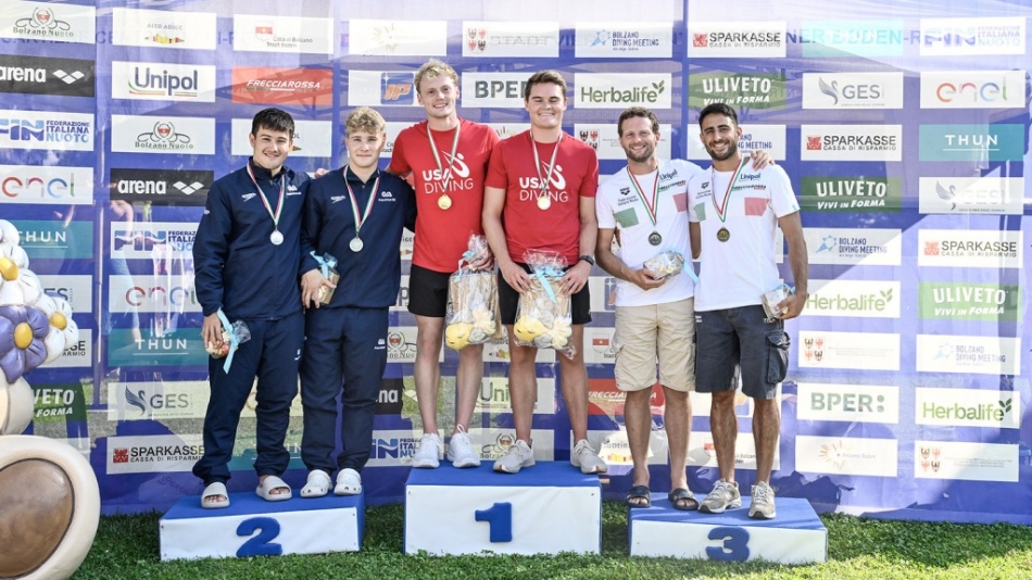 podio trampolino sincro 3mt maschile