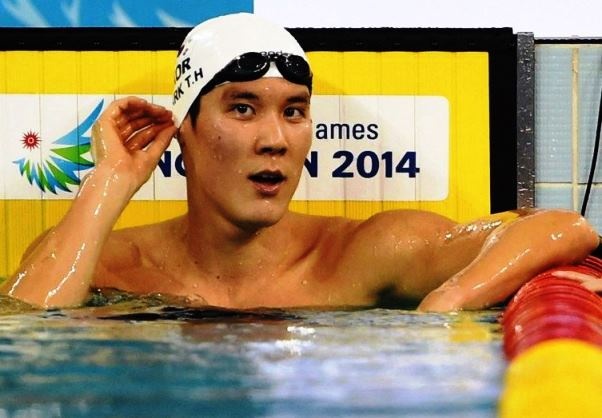  September 26, 2014 - South Korea's Park Tae-hwan - 17th Asian Games at the Munhak Park Tae-hwan Aquatics Centre in Incheon. South Korea's four-time Olympic swimming medallist Park Tae-hwan was banned for 18 months by world swimming body FINA on March 23, 2015 for failing a do
