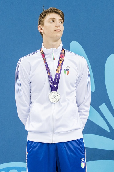 Alessandro Miressi, medaglia d'argento ai Giochi Europei 2015 nei 100 sl